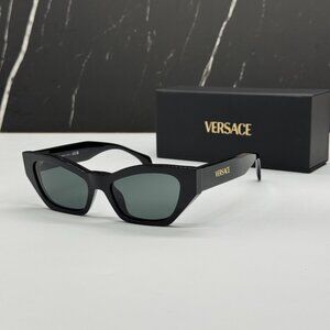 NEW VERSACE VE4488U GB1/87 WOMEN SUNGLASSES BLACK/GREY VE4488U GB187 EYEWEAR